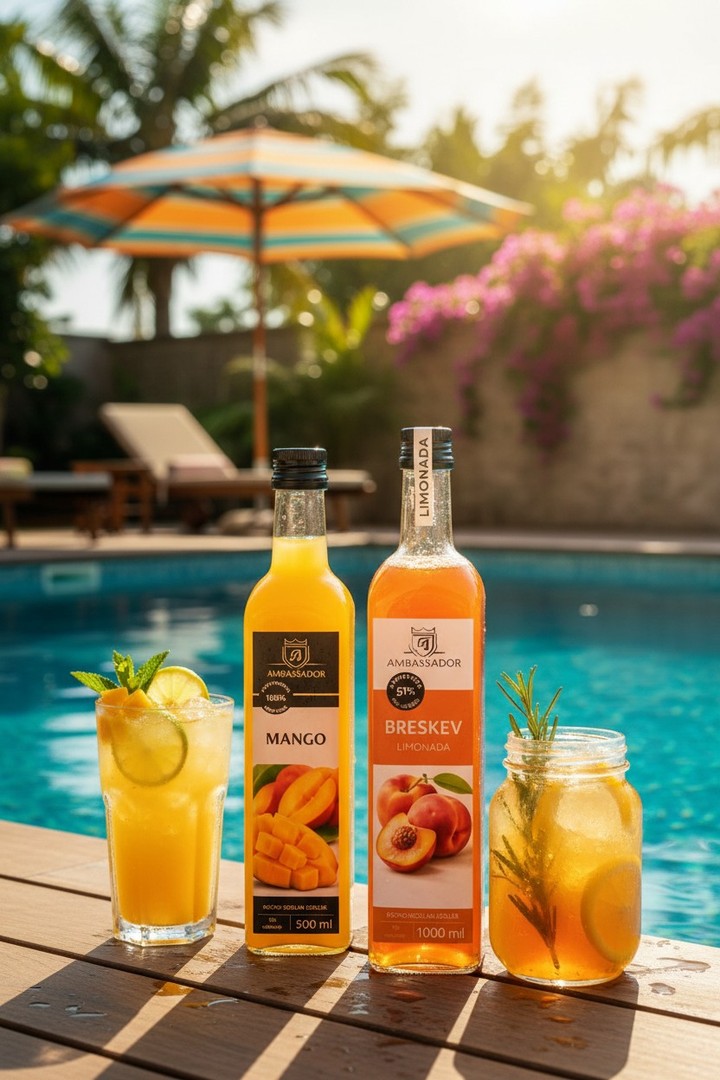 naravna poletna limonada z domačim sirupom