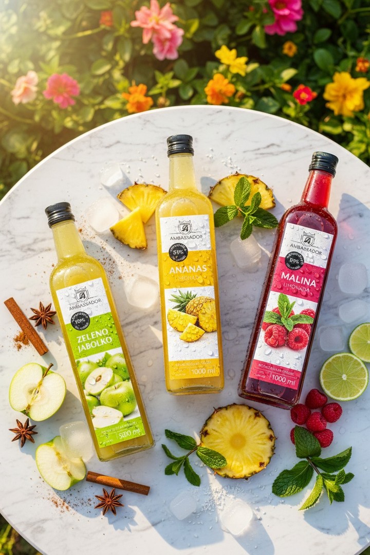 naravna limonada z domačim sirupom